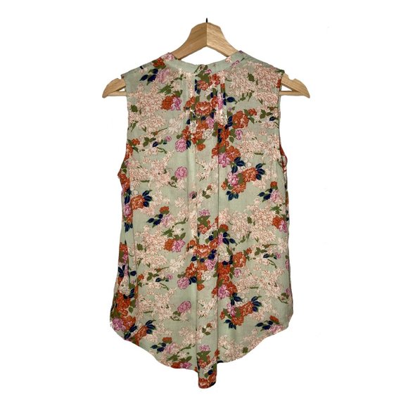 Meadow Rue Anthropologie Floral Sleeveless Blouse - Picture 2 of 5